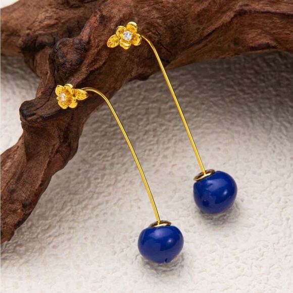 Blueberry drop Earrings A1247 - Picture 1 of 4